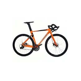 TABKER Vélos de routes TABKER Vélo de Route Racing Road Bikes Aluminum Alloy Men's Bikes Multi-Speed Handlebars Road Bikes Adult City Bikes (Color : Orange, Size : X-Large)