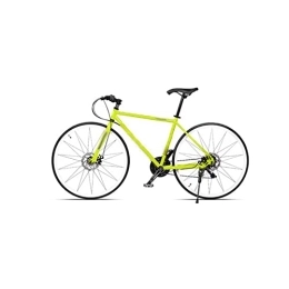 TABKER  TABKER Vélo de Route Road Bike Men and Women 21-Speed Lightweight Adult Work Off-Road Racing Student Bike Sports Car (Color : Yellow, Size : X-Large)