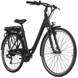 Adore  Adore Alu City Pedelec Versailles Vélo électrique 28" Noir / Vert 250 W Li-ION 36 V / 10, 4 Ah 7 Vitesses pour Femmes, 48 cm