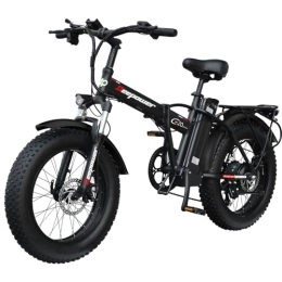 DEEPOWER  DEEPOWER DP-G20pro Vélo électrique pour adultes, vélo électrique à gros pneus de 50, 8 cm x 4, 0, moteur de 250 W, vélo électrique pliable, batterie amovible 48 V 12, 8 Ah, engrenages à 7 vitesses,