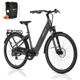 DERUIZ  DERUIZ Vélo électrique à quartz, 28", pour homme et femme, vélo de trekking, moteur BAFANG 250 W 40 N.m, batterie 48 V / 13, 4 Ah / 644 Wh, autonomie jusqu'à 150 km
