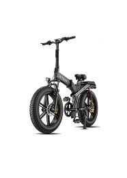 ENGWE  ENGWE X20 Vélo électrique pliable avec 20" x 4.0 Fat Tire Dual Batterie Amovible 48V14.4AH / 7.8AH Lange 120 km, 3 Triple Suspension Shimano 8 Vitesses All Terrain Ebike (Noir, X20)
