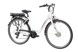 F.lli Schiano  F.lli Schiano E- Moon Vélo électrique de Ville, vélo électrique avec pédalage assisté 250 W, vélo Urbain Unisexe Adulte, Batterie Amovible 36 V 13 Ah, Shimano 7 Vitesses, Femme Homme, Blanco