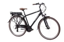 F.lli Schiano  F.lli Schiano E-Ride 28" E-Bike Vélo électrique pour Homme avec Moteur 250 W et Batterie au Lithium 36 V 10, 4 Ah Amovible, avec 21 Vitesses, Noir (Noir Mat)