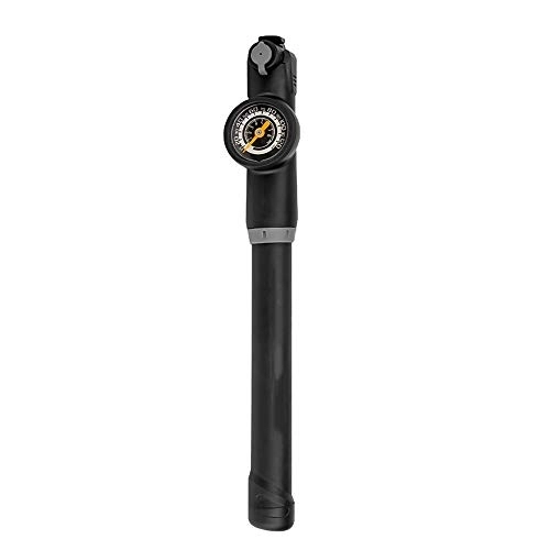 Bombas de bicicleta : NEHARO Bomba de Bicicleta De Alta presión Tubo Inflable for Llevar fácil de Montar Equipamiento Bicicletas con la Manguera del barómetro Bomba de Aire de Bicicletas Mini (Color : Black, Size : 265mm)