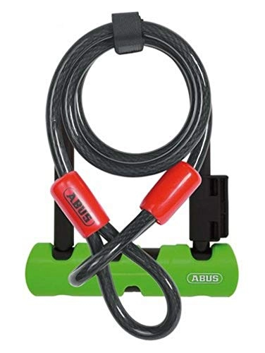 Cerraduras de bicicleta : ABUS 410 SH34 + 10 / 120 Antirrobo, Unisex, Green, 18 cm