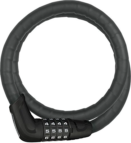 Cerraduras de bicicleta : Abus 6615C SCMU Candado, Unisex, Black, 85 cm