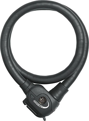Cerraduras de bicicleta : Abus 896 / 110 EC TexKF Mini Phantom - Candado de Cable para Bicicletas (17 mm / 110 cm), Color Negro Negro Negro Talla:17 mm / 110 cm