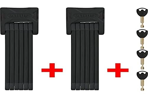 Cerraduras de bicicleta : ABUS Bordo 6000 SH Twinset Candado para Bicicleta, Unisex, Black, 90 cm