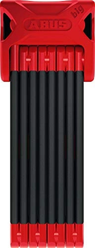 Cerraduras de bicicleta : ABUS Bordo Big 6000K / 120 RD SH Candado, Adultos Unisex, Negro (Rojo), Talla Única