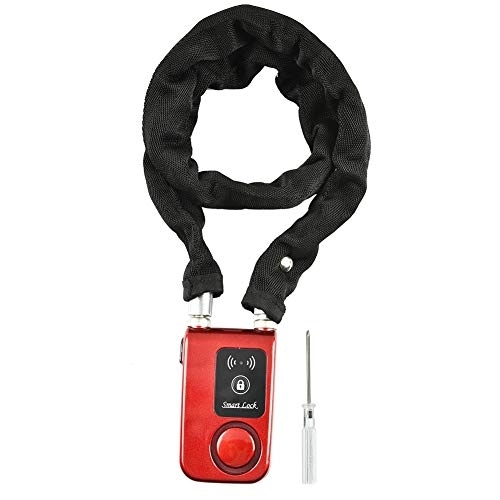 Cerraduras de bicicleta : Bloqueo de cadena de alarma Bloqueo de control de teléfono inteligente antirrobo Y797G Bloqueo de alarma Bluetooth para bicicleta Alarma de vibración para bicicleta