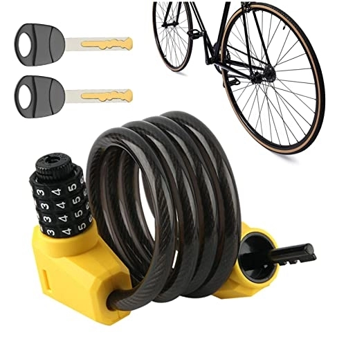 Cerraduras de bicicleta : Cable de combinación para candado de bicicleta - Candado de combinación para bicicleta de 3, 8 pies | Cilindro de bloqueo de seguridad de combinación de luz LED de alta dureza antioxidante a Hippil