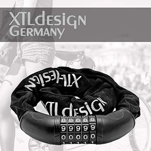 Cerraduras de bicicleta : Candado de bicicleta de XTLdesign Germany – Candado estable, ligero, rápido y seguro con nivel de seguridad (A) para MTB bicicleta de carretera BMX, etc.
