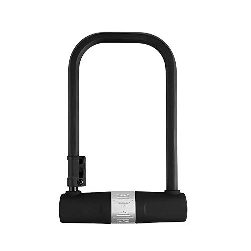 Cerraduras de bicicleta : Candado de Bicicleta T-Cerradura portátil Plegable for Bicicleta de montaña Bloqueo antirrobo LockDead Coaster de Bloqueo en Forma de U con Equipos de Frame Lock (Color : Black, Size : 22.5x16.5cm)