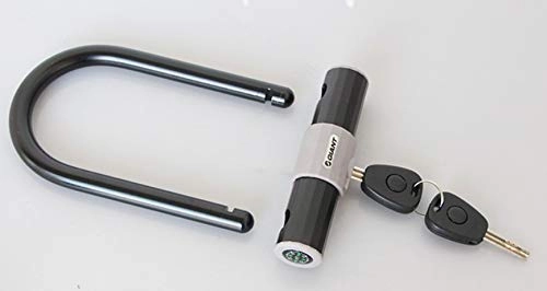 Cerraduras de bicicleta : HNMS Car Lock Ultra Light Aleación de Aluminio U-Lock Mountain Road Bike Anti-Theft Lock Equipment (Negro)