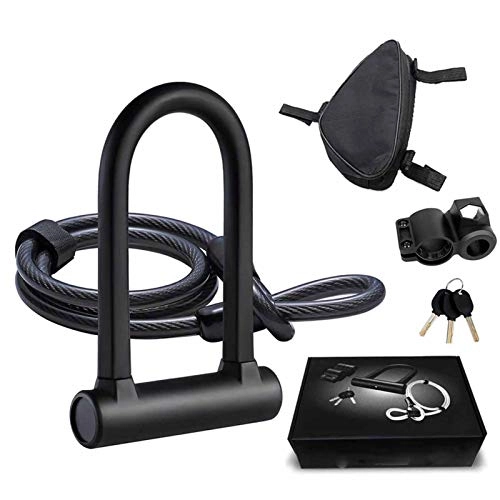 Cerraduras de bicicleta : KJGHJ Fuerte Seguridad U Bloqueo con El Acero De La Bici por Cable Combinación De Bloqueo Antirrobo For Bicicleta Accesorios U-Lock (Color : Style 1)