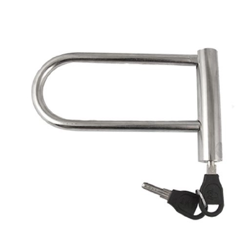 Cerraduras de bicicleta : Moto Seguridad de bicicletas U Shape Lock de metal w Keys