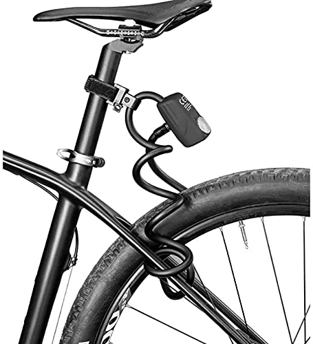Cerraduras de bicicleta : NBXLHAO Bloqueo de Bicicleta Bloqueo de Cable de bocina de Alarma Dispositivo antirrobo Bloqueo de Anillo Largo en Negrita Bloqueo Plegable Bloqueo de Bicicleta Bicicleta