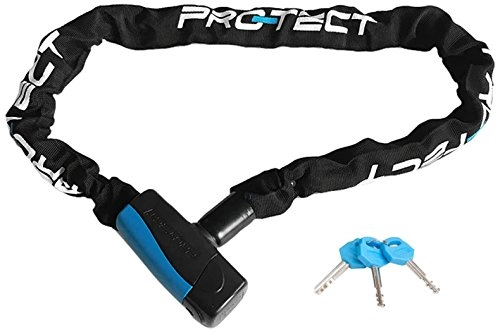 Cerraduras de bicicleta : Protect Pro-TECT Art-3 Opal Chain Cerradura, Unisex, Negro, 100 cm