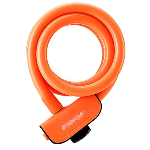 Cerraduras de bicicleta : UFFD Bloqueo de Bicicletas de 3, 6 pies Cerradura de Cable de Bicicleta con Llaves con Llave de Cadena de Bicicleta con Soporte de Montaje (Color : Orange, Size : 110cmx13mm)