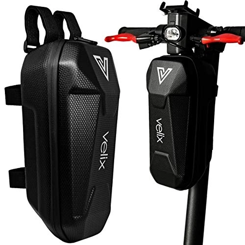 Cerraduras de bicicleta : velix XXL Bolsa para Manillar de Scooter eléctrico - Mochila de 3 L para Patinetes eléctricos con Carcasa rígida
