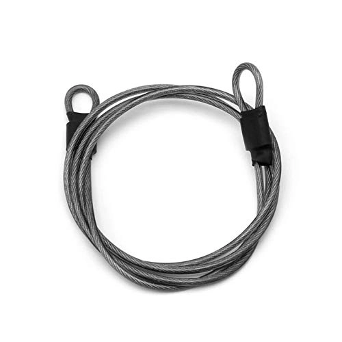 Cerraduras de bicicleta : WXL Ciclismo Bicicletas Cable Lock Loop útil del Cable de Bicicletas de Bloqueo 100 cm x 2 mm de Ciclo de la Bicicleta de Seguridad Vespa Guardia U-Lock Candado de Cable (Color : Black)