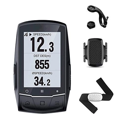 Ordenadores de ciclismo : HJTLK Computadora de Bicicleta, velocímetro de navegación GPS para computadora de Bicicleta Conectar con Monitor de cadencia / Hora / medidor de Potencia (no Incluido)