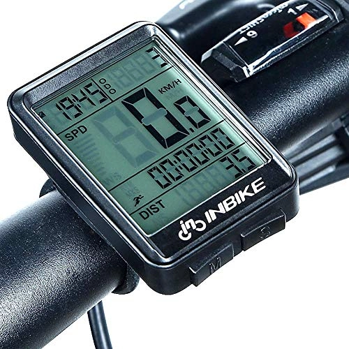 Ordenadores de ciclismo : LFDHSF Ordenadores de Ciclismo Bicicleta Impermeable Velocímetro Cuentakilómetros Retroiluminación Pantalla LCD Distancia de Seguimiento Velocidad Tiempo