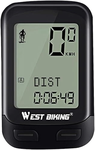 Ordenadores de ciclismo : Ordenador de Bicicleta inalámbrico Impermeable Bicicleta odómetro tacómetro retroiluminación LCD 5 Indicadores de Voz Accesorios de Bicicleta