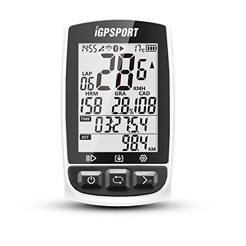 Ordinateurs de vélo : iGPSPORT GPS Ant+ Fonction iGS50E Compteur de vélo sans Fil avec Grand écran (Blanc)