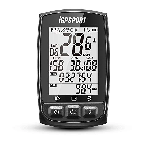 Ordinateurs de vélo : iGPSPORT iGS50E Compteur vélo GPS Ant+ sans Fil avec Grand écran Compatible avec la Cadence Vitesse Capteur fréquence Cardiaque