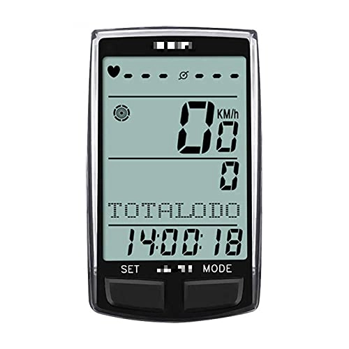 Ordinateurs de vélo : KUANDARGG Compteur de vitesse pour vélo - Compteur de vitesse LCD - Compteur de vitesse sans fil - Compteur de vitesse pour vélo - 8 pays, langues - Ordinateurs étanches