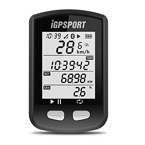 Ordinateurs de vélo : Mini ordinateur de vélo GPS Odomètre et compteur de vitesse de vélo sans fil IPX6 Affichage LCD étanche avec capteur de cadence / vitesse et moniteur de fréquence cardiaque pour hommes en plein air