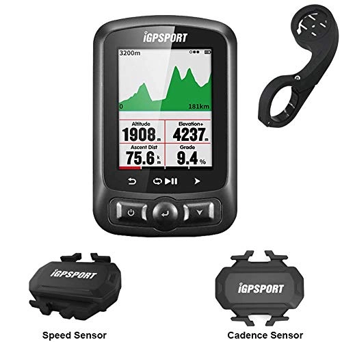 Ordinateurs de vélo : MLSice iGPSPORT GPS Ordinateur de vlo avec capteur de Cadence et du capteur de Vitesse, Compteur de Vitesse vlo et Compteur kilomtrique sans Fil Cycle impermable vlo Ordinateur