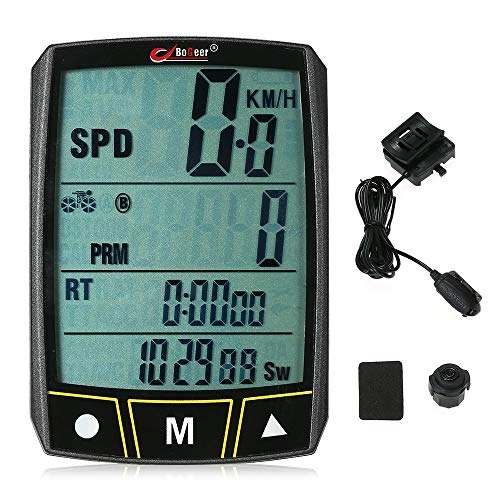 Ordinateurs de vélo : YIQIFEI Capteur de chronomètre de vélo de vélo d'ordinateur de vélo sans Fil / Filaire étanche avec Affichage LCD Compteur kilométrique Compteur de Vitesse (chronomètre)