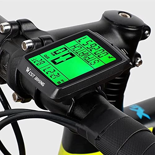 Ordinateurs de vélo : YIQIFEI Odomètre de vélo, écran LCD étanche sans Fil et Options de 5 Langues Compteur de Vitesse pour Ordinateurs de vélo, avec Automatique (Montre de vélo)