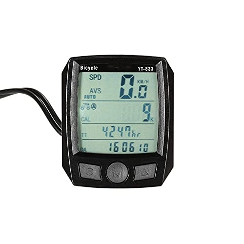 Ordinateurs de vélo : YIQIFEI Ordinateur de vélo Grand écran Rétro-éclairage Ordinateur de vélo étanche Compteur de Vitesse Chronomètre Calendrier Noir (Chronomètre)