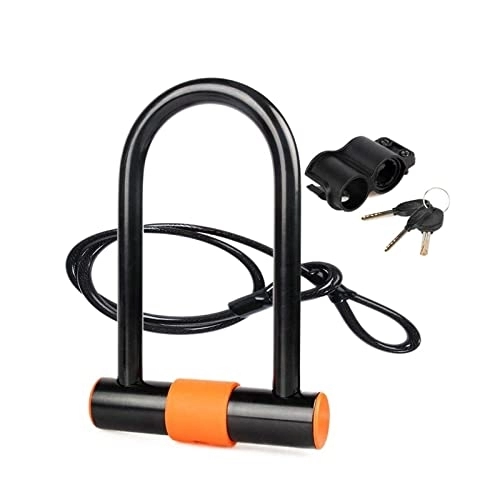Verrous de vélo : Serrure en U de sécurité solide avec combinaison de serrure de vélo de câble en acier accessoires de vélo de vélo antivol for vtt, route, moto, chaîne (Color : STYLE 2)