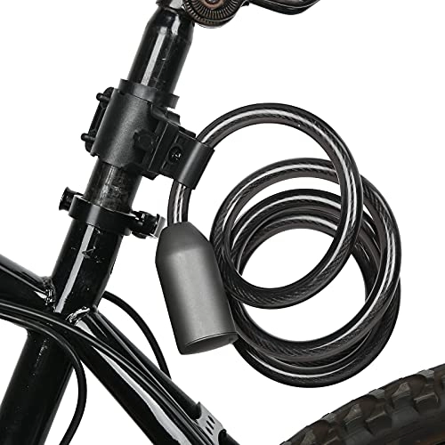 Verrous de vélo : Verrouillage de chaîne de vélo, Cadenas de vélo de verrouillage de câble, Verrou antivol de vélo, Serrure d'empreinte digitale de chargement USB, IP65 étanche, Serrures de vélo de verrouillage