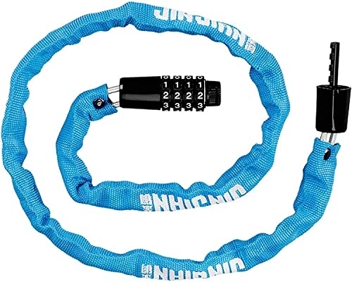 Verrous de vélo : ZECHAO Sécurité Lock de vélo antivol, verrouillage de mot de passe verrouillage réinitialisé la chaîne de vélos moto, scooter, poussette, clôture, porte vélo câble (Color : Blue, Size : 100cm)