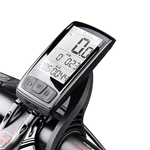 Computer per ciclismo : Bike tachimetro, IPX5 impermeabile calcolatore della bici della bicicletta wireless, con Extra Large display da 2.5 pollici LCD retroilluminato, contachilometri multifunzione per Ciclismo Equitazione