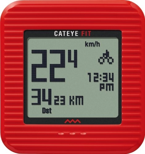 Computer per ciclismo : CatEye Ciclocomputer Fit CC-PD100W, Rosso (Rot), Taglia Unica