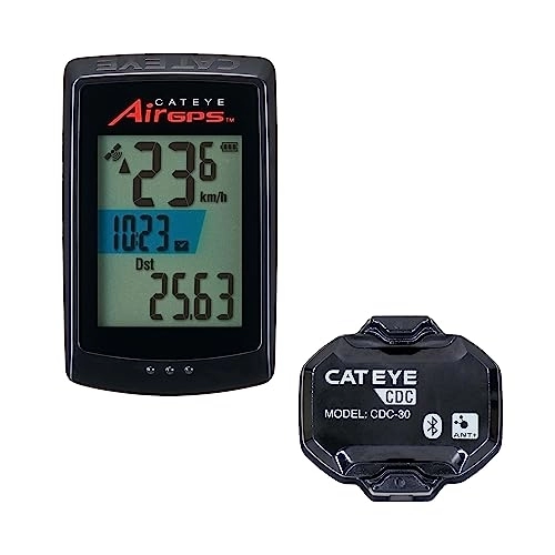 Computer per ciclismo : Cateye Computer da bicicletta Air GPS con sensore di cadenza