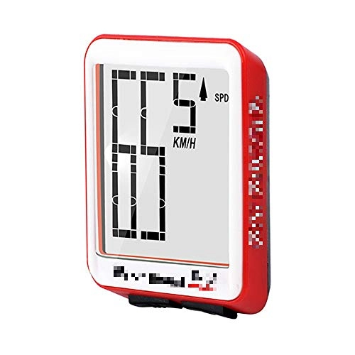 Computer per ciclismo : CiclocomputerContachilometri Wireless Per Computer Da Bicicletta Con Retroilluminazione LCD Misura Del Tempo Della Distanza Di Velocità Impermeabilefor Road Bike MTB Bicycle (Size:One Size; Color:Red)