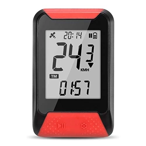 Computer per ciclismo : Contachilometri della Bicicletta 2.0 '' Schermo 130 Smart GPS Cycling Computer Easy Fissaggio su Manubrio o Supporto for Biciclette Computer da Bicicletta (Colore : Red, Size : One Size)