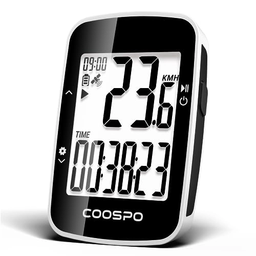 Computer per ciclismo : COOSPO BC26 Ciclocomputer GPS Senza Fili Contachilometri Bici Wireless Bluetooth con Display da 2, 3 pollici Retroilluminazione Automatica IP67 Impermeabile