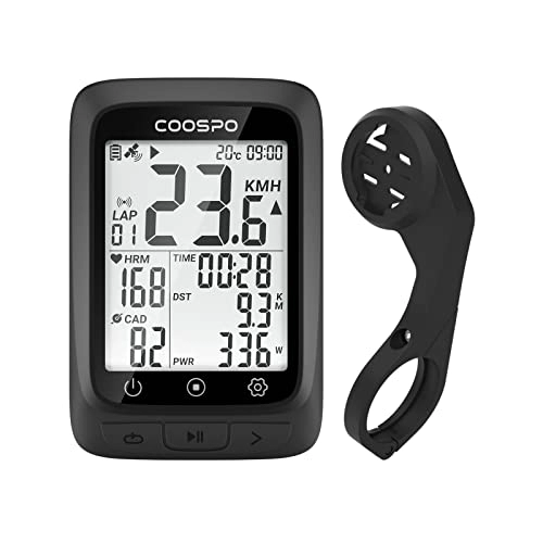 Computer per ciclismo : COOSPO Computer per bicicletta GPS senza fili con display a colori da 2, 3", Bluetooth 5.0 ANT+, contachilometri per bicicletta, IP67, impermeabile per bici da corsa e MTB