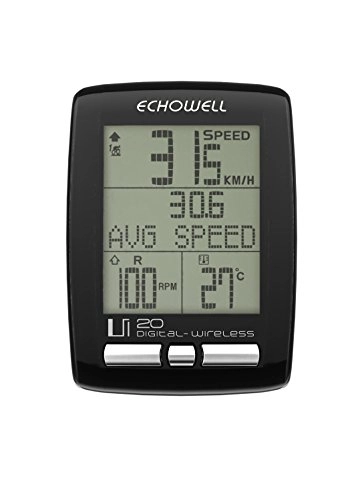 Computer per ciclismo : Echowell UL20 Ciclocomputer, Nero