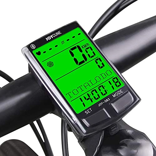 Computer per ciclismo : EDW Bike Computer Bluetooth Contachilometri contagiri con sensore di Cadenza Senza Fili di frequenza cardiaca Monitor di Controllo cablata Impermeabile LCD retroilluminato Timer Biciclette