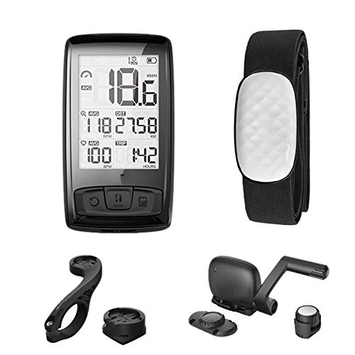 Computer per ciclismo : gdangel Contachilometri Bici Bluetooth Bicicletta Computer Bike Speedometer Tachometer Cadence Speed Sensor Meteo può Ricevere Frequenza Cardiaca